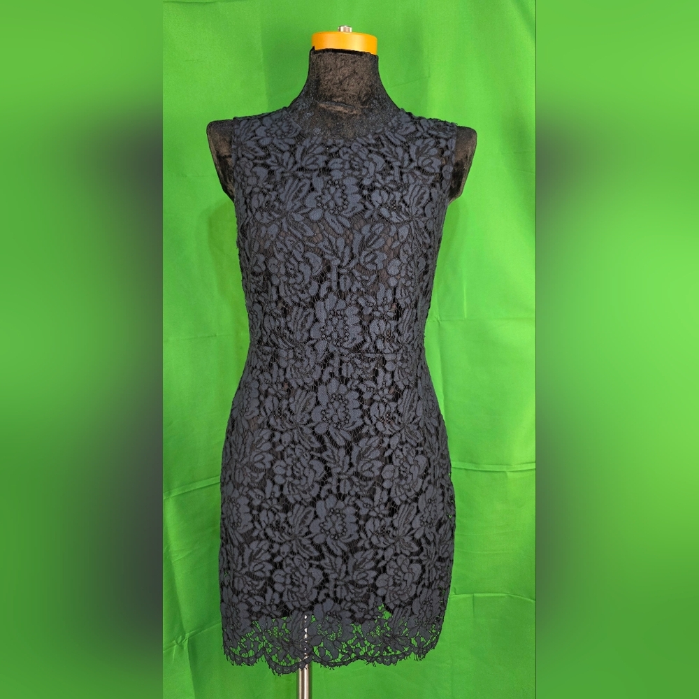 Elegant Black Lace Dress - Picture 3 of 4